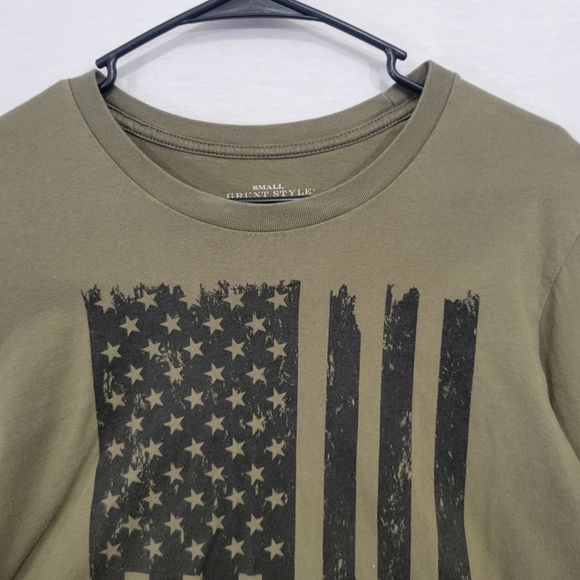 Grunt Style Green Army Long Sleeve Pull-Over Top Small - Picture 2 of 13